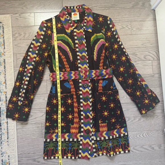FARM Rio Belted Colorful Patterned Shirt Dress - Picture 3 of 7